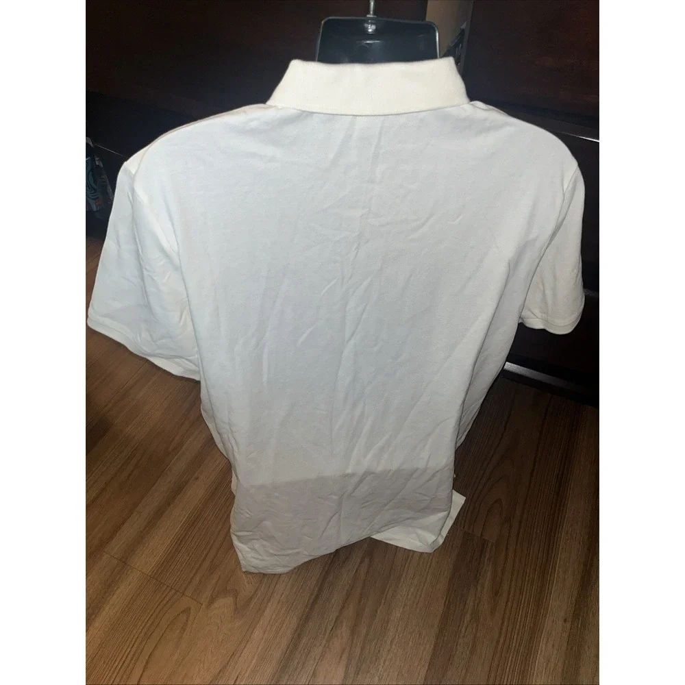 NWT Polo Ralph Lauren Mens Classic Fit Cream Polo Shirt Short Sleeve
